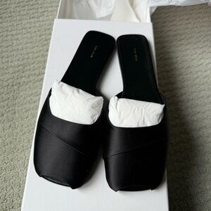 The Row Black Satin Mila Flats 36.5 BNWT